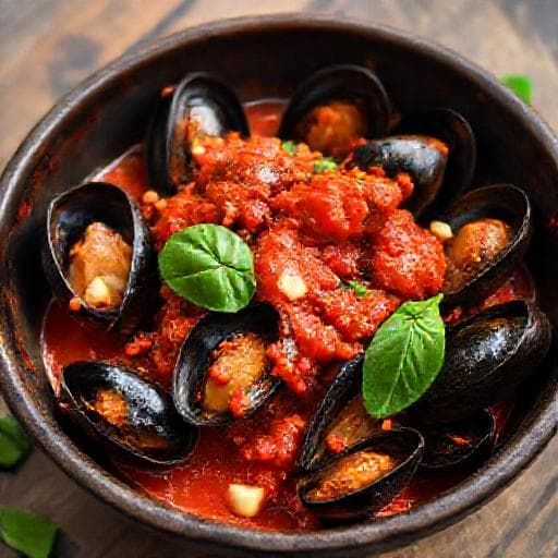 Mussels Marinara with Spicy Calabrian Chili