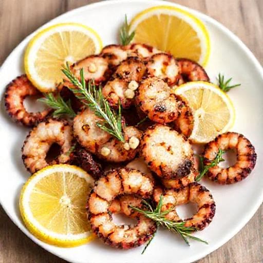 Quick Lemon-Garlic Grilled Octopus