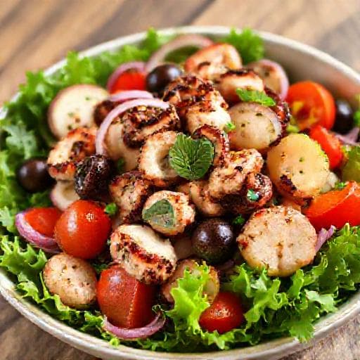 Octopus Salad with Mediterranean Vegetables