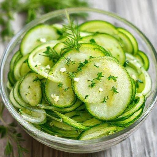 Marinated Cucumber Salad with Garlic and Dill