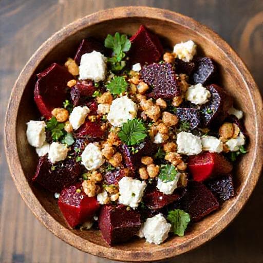 Quick Beetroot and Feta Salad with Walnuts