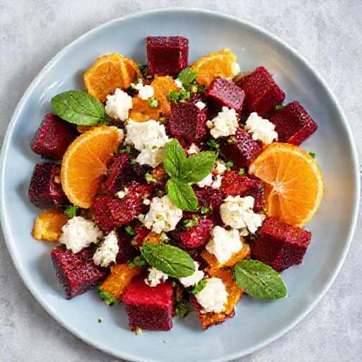 Beetroot and Feta Salad with Orange and Mint