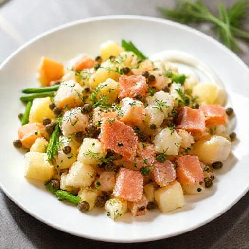 Smoked Salmon & Dill Russian Salad