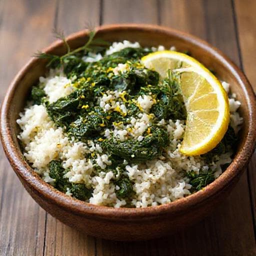 Classic Spinach with Rice (Spanak me Oryz)