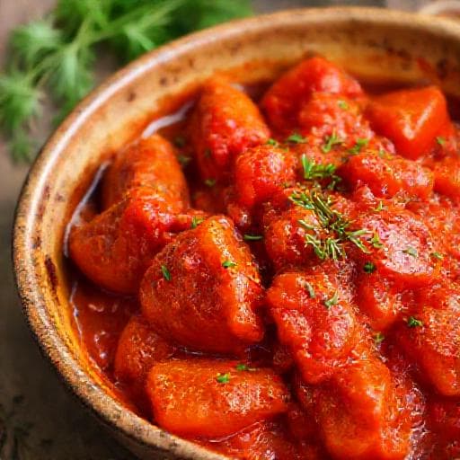 Бързи печени чушки с доматен сос (Quick Baked Peppers with Tomato Sauce)