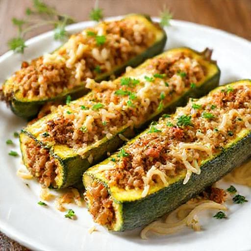 Quick Stuffed Zucchini with Minced Meat (Бързи тиквички с кайма)