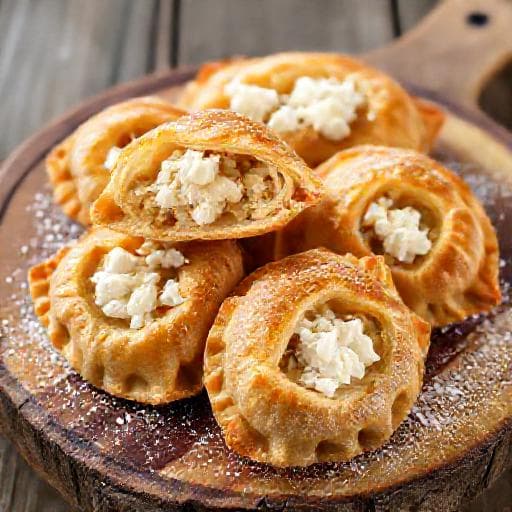 Traditional Bulgarian Milinki със сирене (Cheese Pastries)