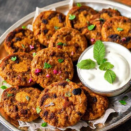 Spiced Lentil Patties with Yogurt Dip