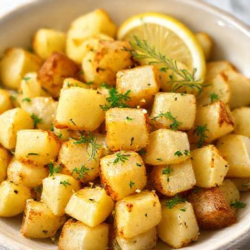 Sautéed Potatoes with Garlic, Dill, and a Hint of Lemon