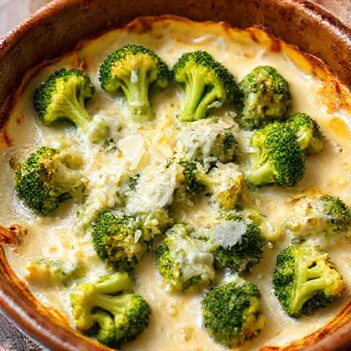 Classic Broccoli with Cream and Cheese (Броколи със сметана и кашкавал)