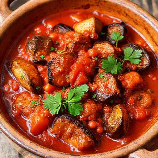 Classic Patladzhan s Domaten Sos (Eggplant with Tomato Sauce)