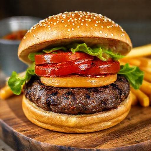 Classic Bulgarian Beef Burger (Teleško Kyufte Burger)