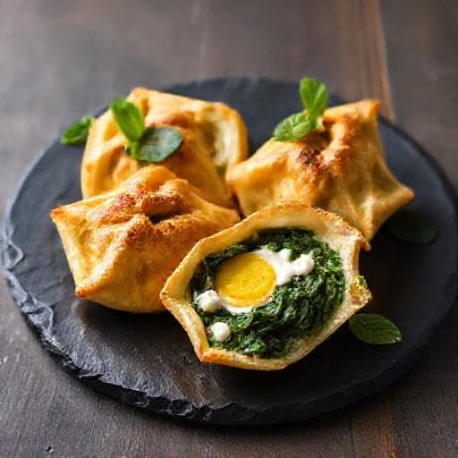 Dobrudzhanki with Spinach and Feta