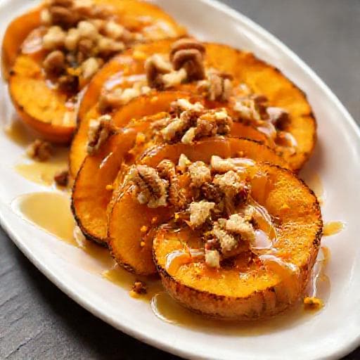 Spiced Baked Pumpkin with Honey, Walnuts, and Orange Zest