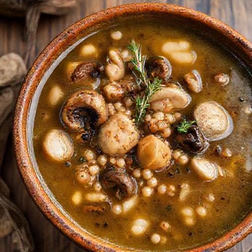 Wild Mushroom and Barley Soup