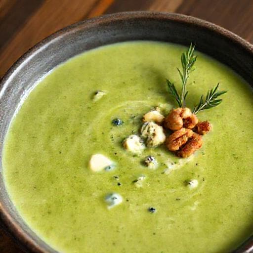 Broccoli and Blue Cheese Cream Soup