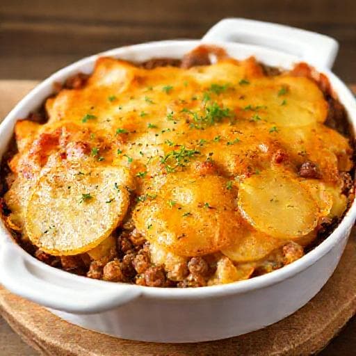 Quick Potato and Minced Meat Moussaka