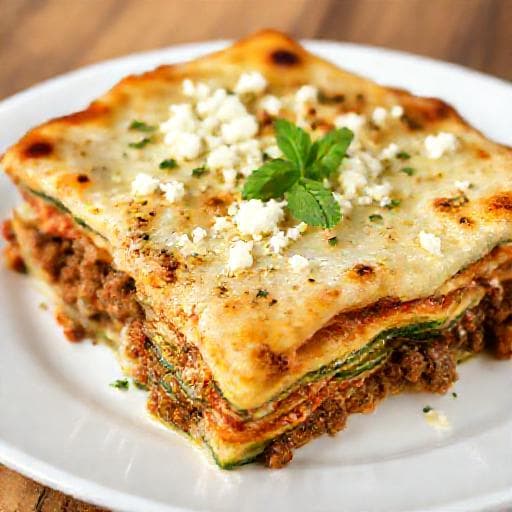 Mediterranean Zucchini Moussaka with Feta