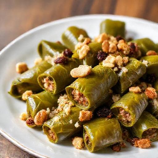 Postni Lozovi Sarmi with Walnuts and Dried Fruits (Creative Twist)