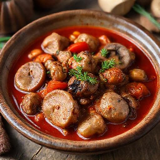 Kavarma po Radomirski with Smoked Paprika and Mushrooms