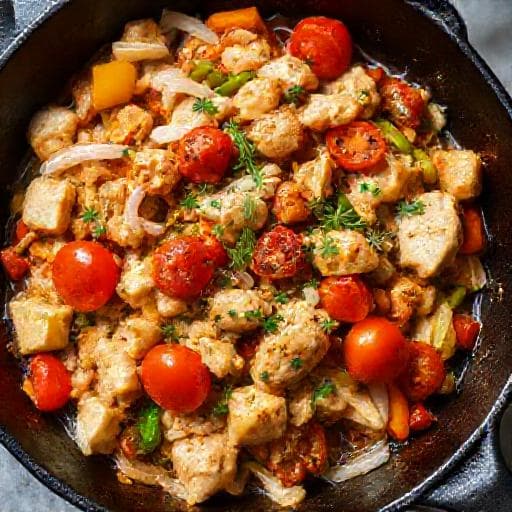 Quick Chicken Kavarma Skillet