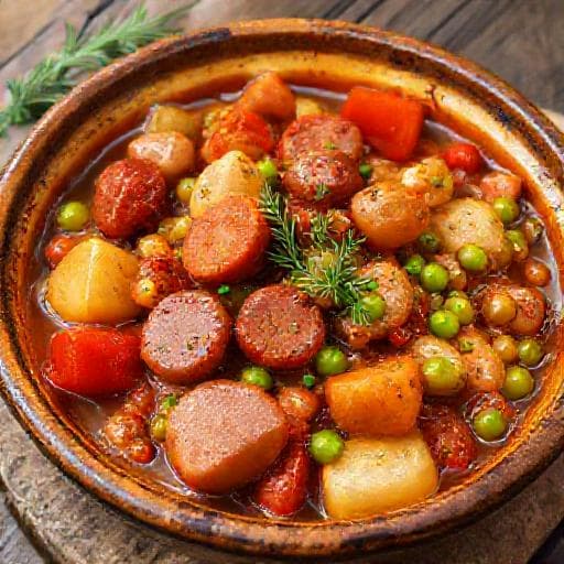 Quick Gyuvech with Sausage