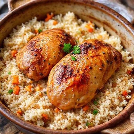 Classic Chicken Thighs with Rice (Пилешки бутчета с ориз)