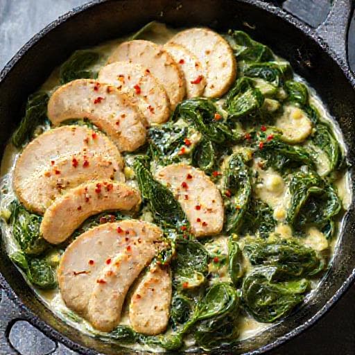 Quick Chicken and Spinach Skillet