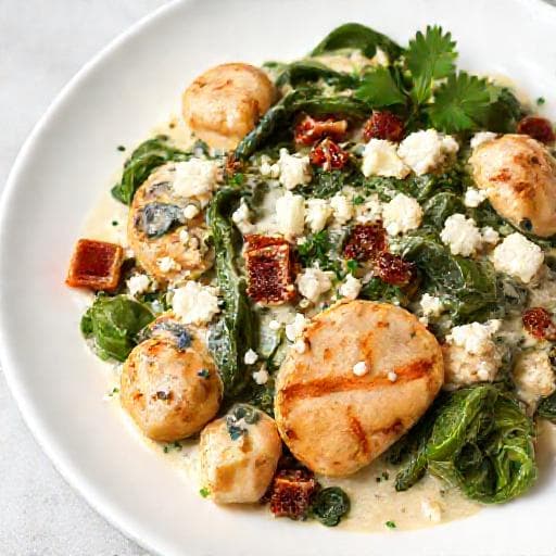 Creamy Chicken and Spinach with Feta