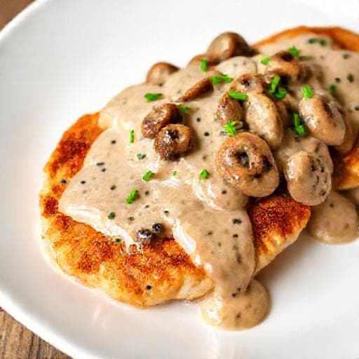 Quick Pan-Seared Chicken with Creamy Mushroom Sauce