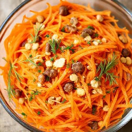 Carrot Salad with Walnuts and Dill