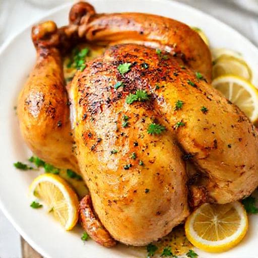 Quick Lemon Herb Roasted Chicken