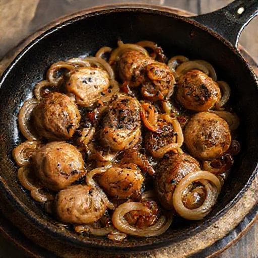 Quick Skillet Chicken Livers with Onions