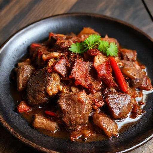 Spicy 'Hunter's Style' Liver with Smoked Bacon