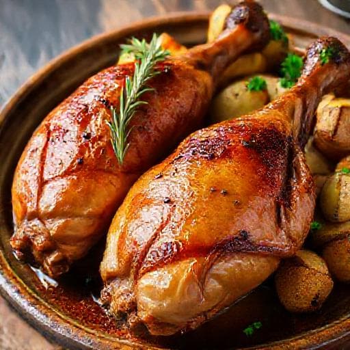 Classic Roasted Duck Legs with Herbs