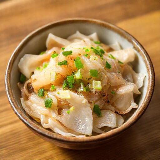ふぐ皮と身の和え物