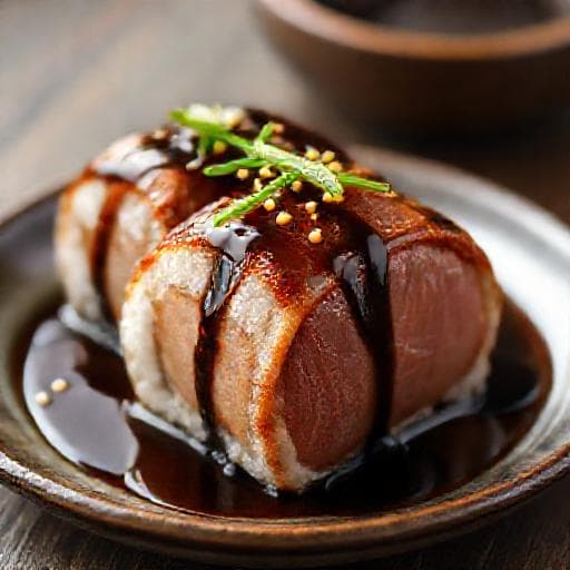 豚バラ肉巻きおにぎり