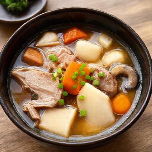 さつま汁(アレンジ:豚肉と豆腐)