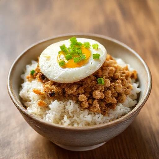簡単!鶏そぼろと炒り卵の衣笠丼風