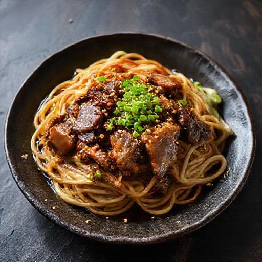 伝統的なホルモンうどん