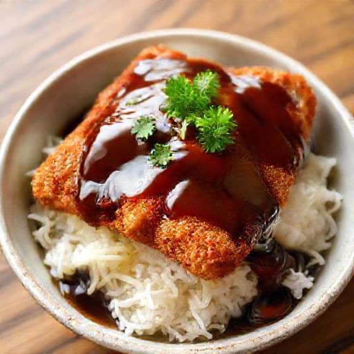 岡山流・伝統のデミカツ丼