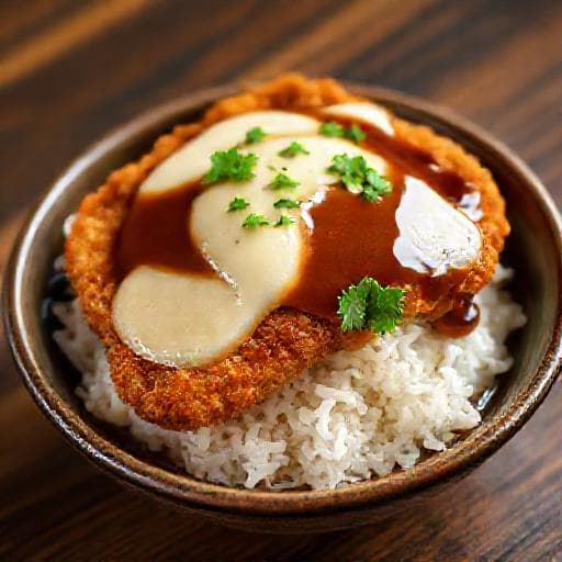 チーズとろける洋風デミカツ丼