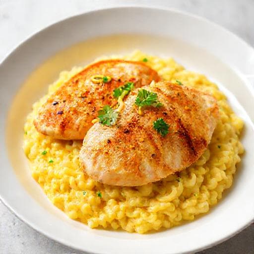 Kurczak Piccata z Cytrynowym Risotto