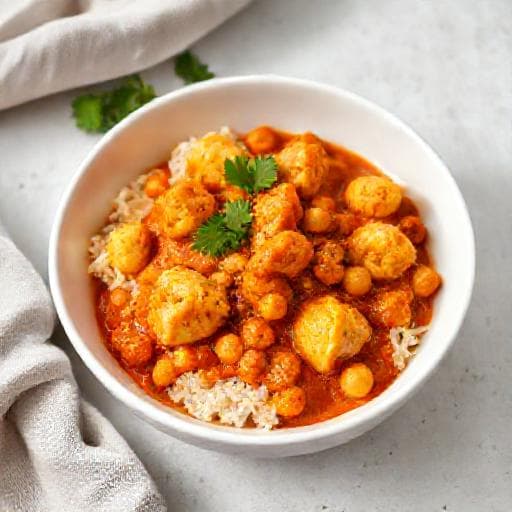 Szybkie Curry z Kalafiora z Ciecierzycą