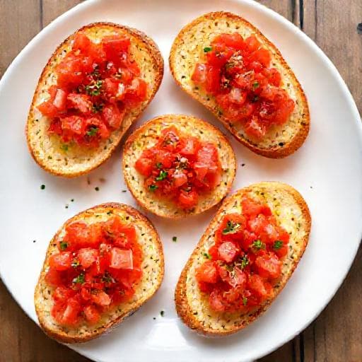 Szybka Bruschetta z Pomidorami i Czosnkiem