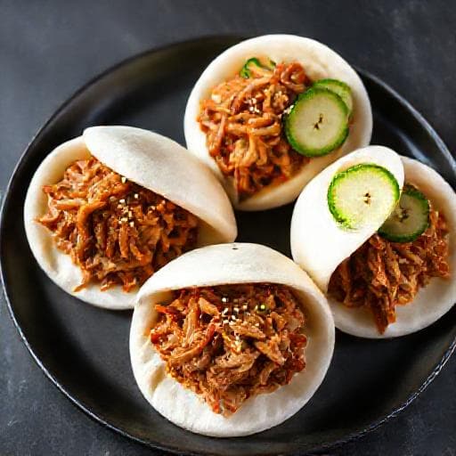 Szybkie Bao z Szarpaną Wieprzowiną (na szybko)