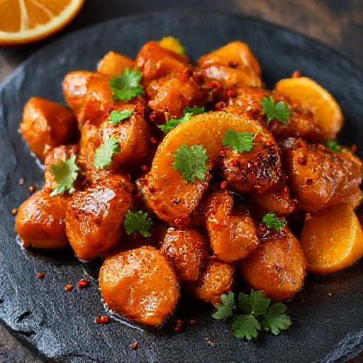 Kurczak Pomarańczowy z Miodem i Chili