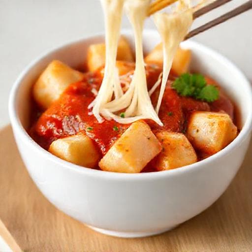 Szybkie Tteokbokki z Serem