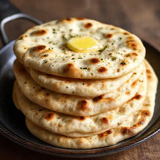 Szybki Naan Czosnkowy z Patelni