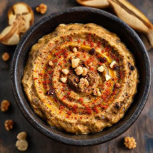 Baba Ghanoush z Wędzonym Papryką i Orzechami